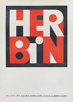 affiche d’exposition peintre Herbin