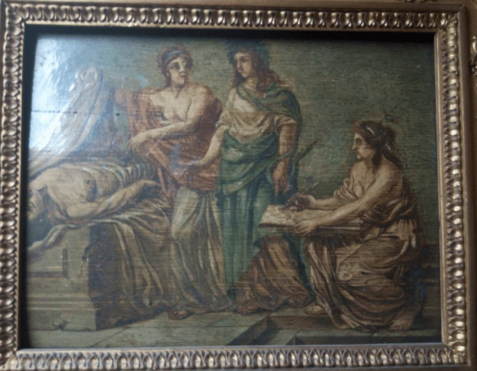 Peinture Tableau, Pastel: Esculape, dieu de la médecine