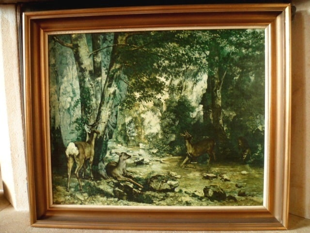 Peinture Tableau, Pastel: Tableau reproduction de G. Courbet