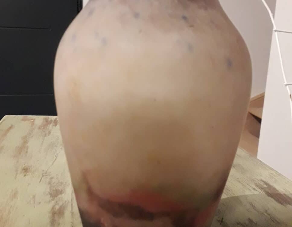 vase pâte de verre Muller Fres Lunéville