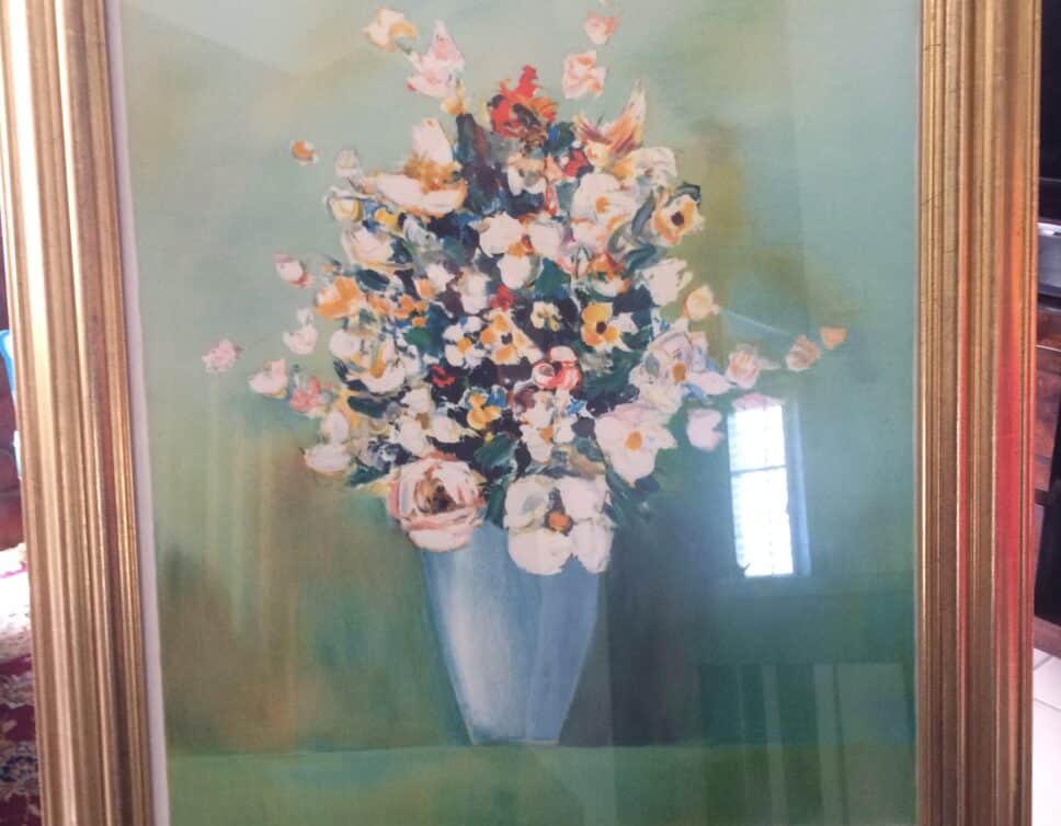 Peinture Tableau, Pastel: Tableau d’un pot de fleurs