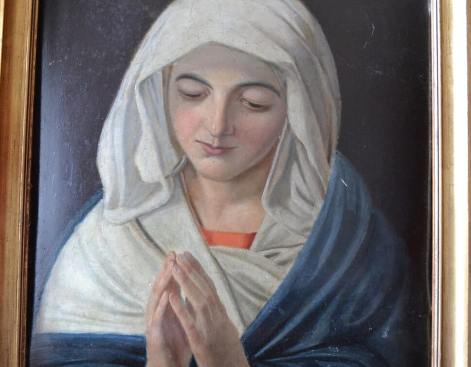 Peinture Tableau, Pastel: Tableau Dame en prière