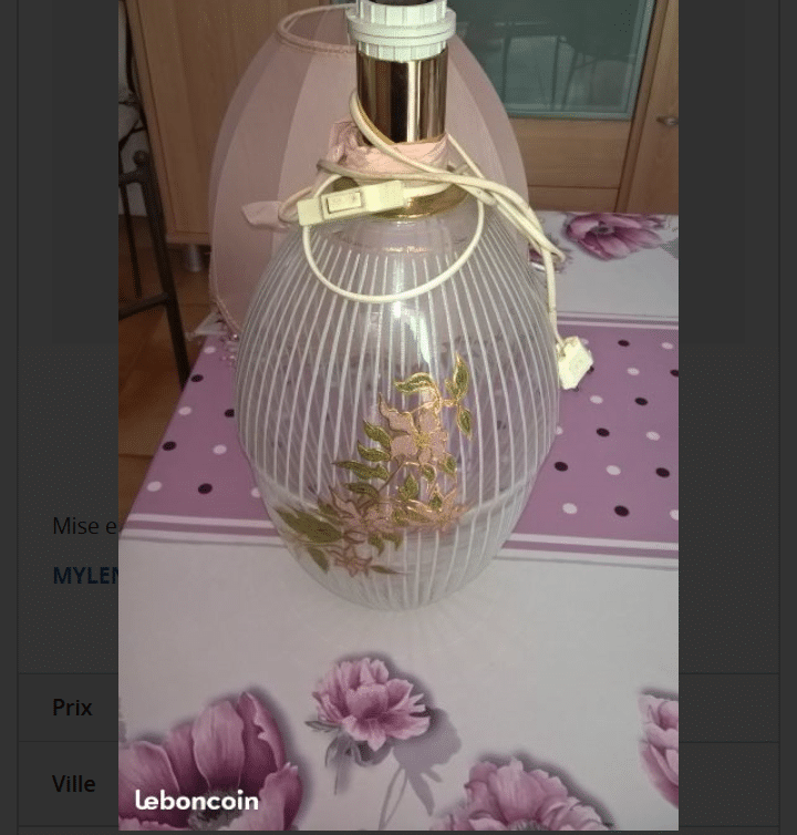 lampe en verre de Murano