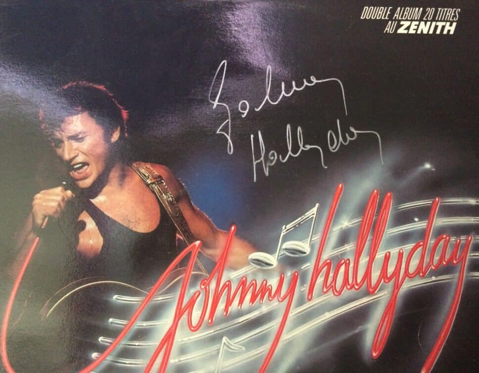 Vinyle signé Johnny Hallyday