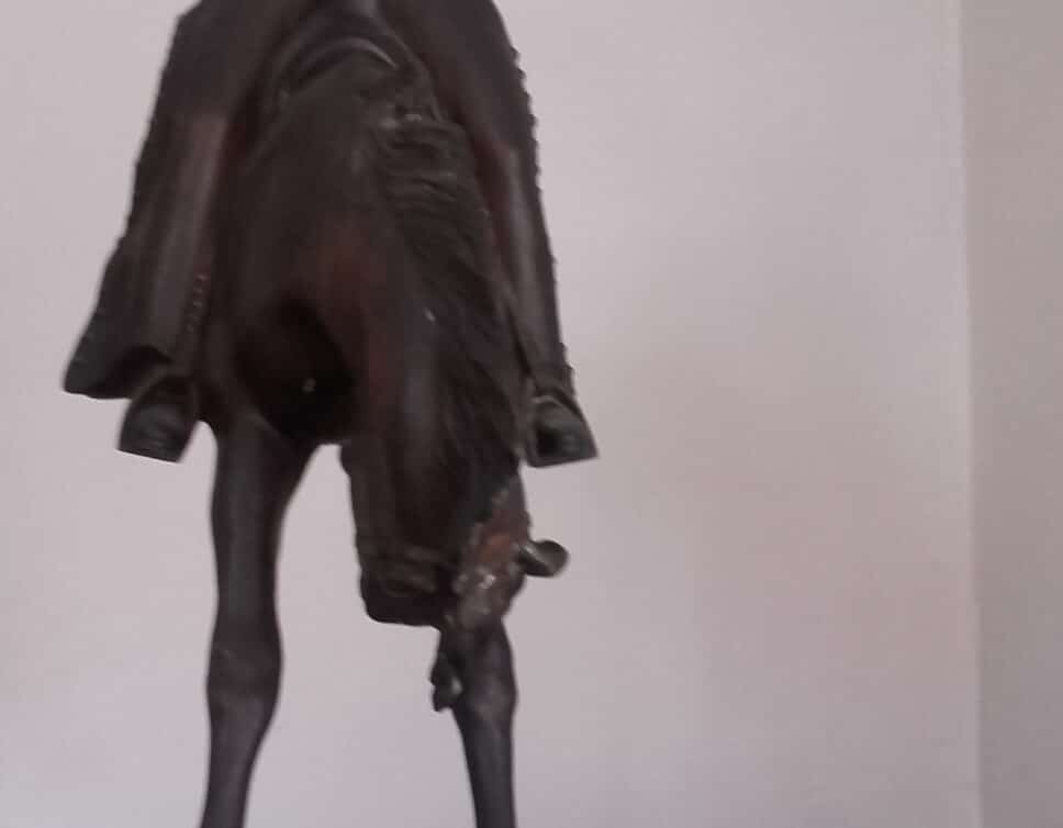 : Guiraud-Rivière cow boy au rodéo sur marbre