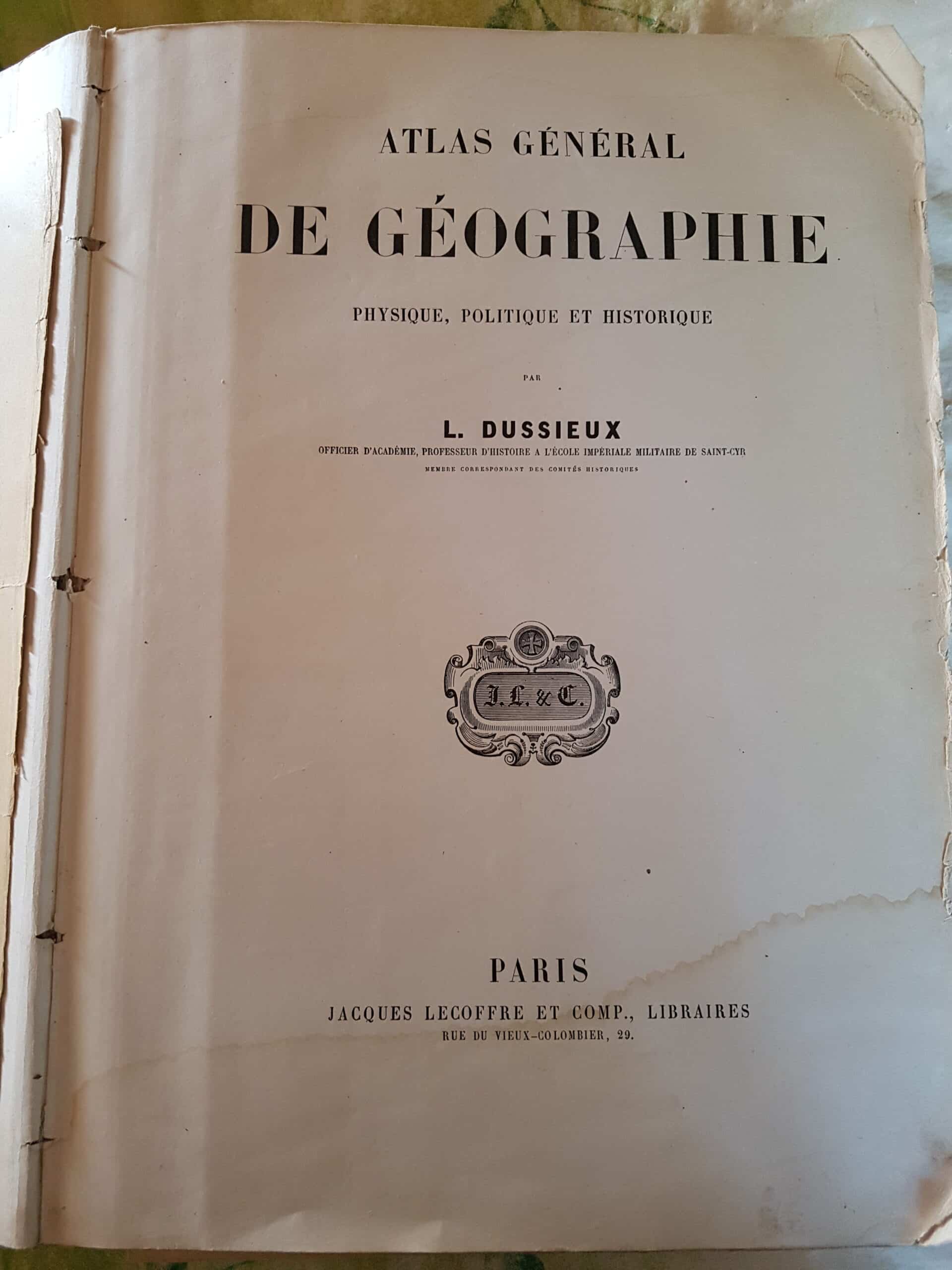 Estimation Livre, manuscrit: Livre de géographie