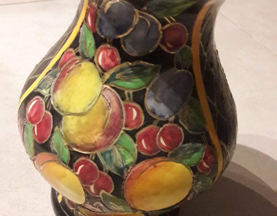 vase VALLAURIS numéroté peint main