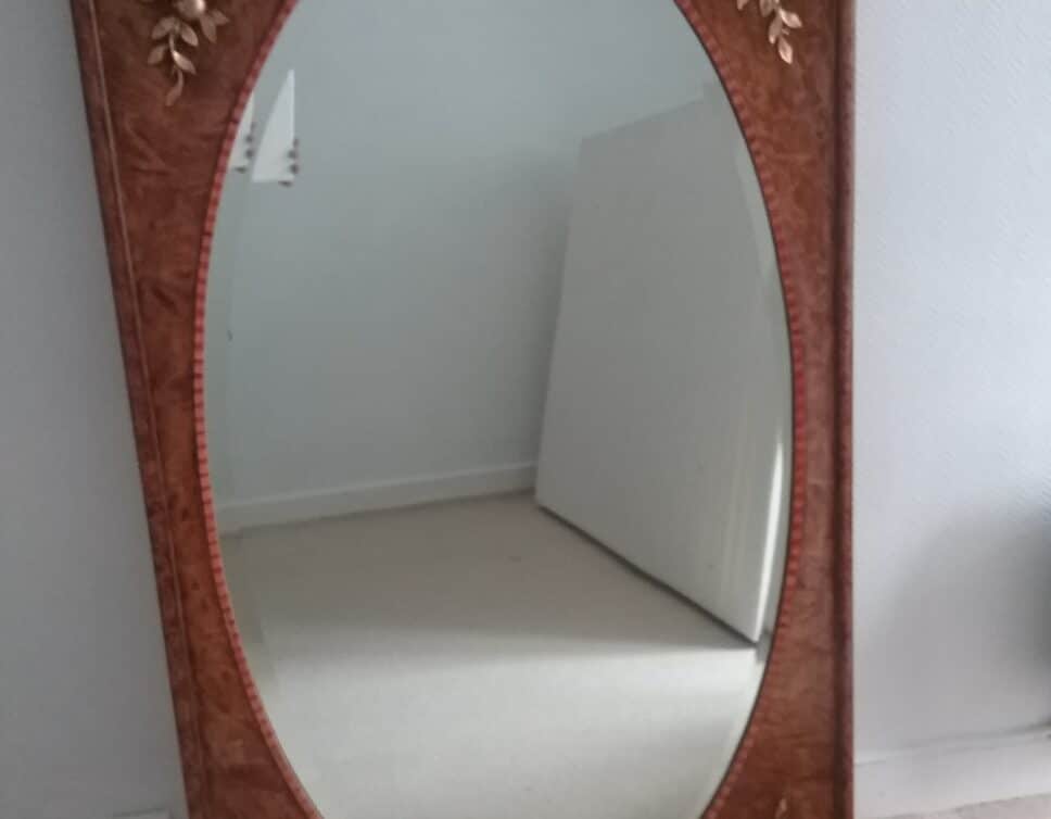 Grand miroir   avec marqueterie