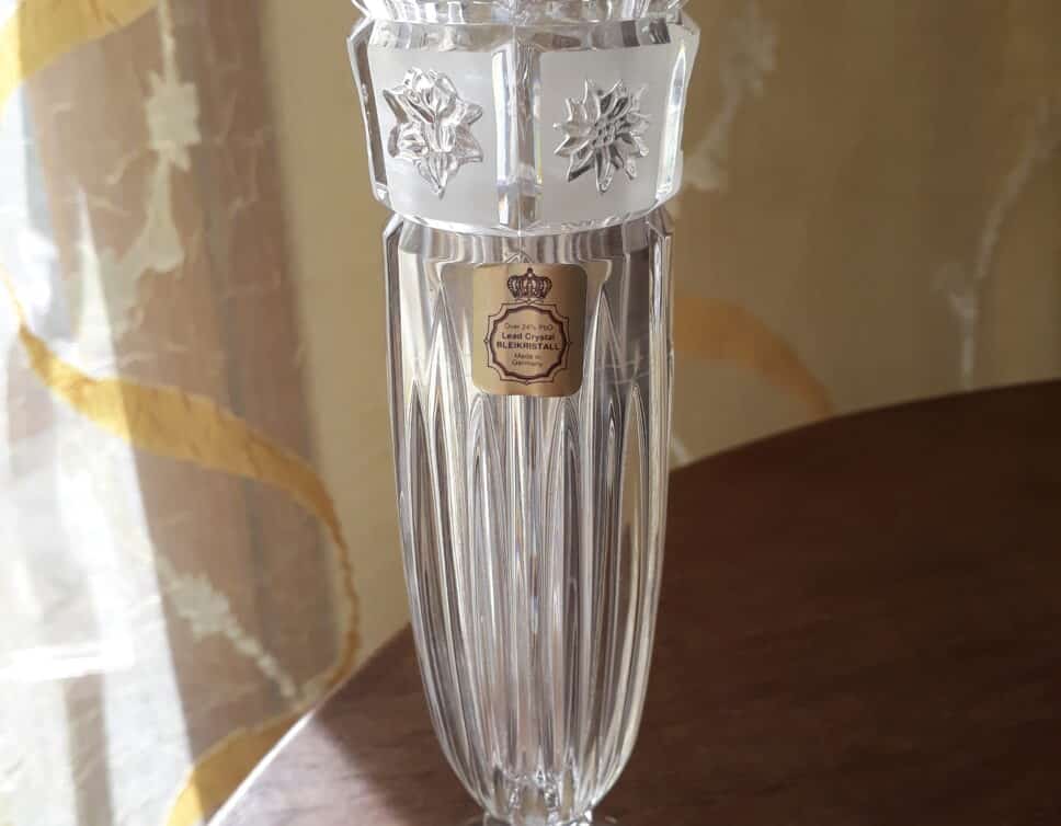 Vase en cristal allemand