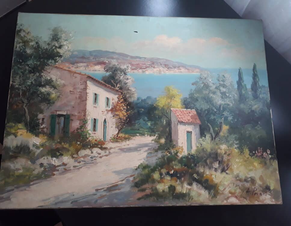 : « Provence » Aldo PERONI 30/07/1979. Peinture sur toile.