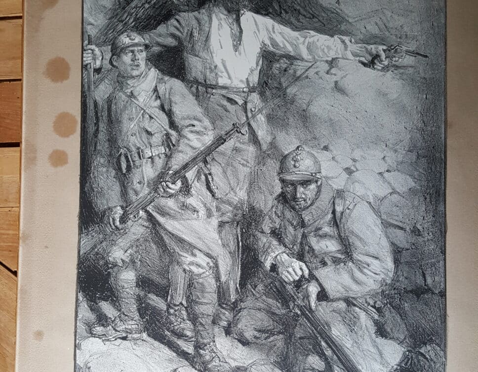 : Dessin au crayon  » Le Rempart de Verdun « 