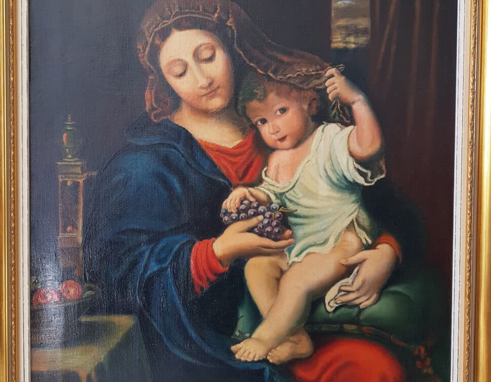 Peinture Tableau, Pastel: Vierge à l’enfant