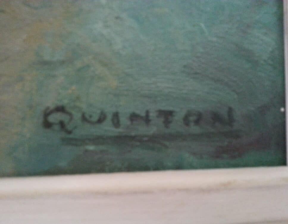 Tableau a l huile signer Quinton