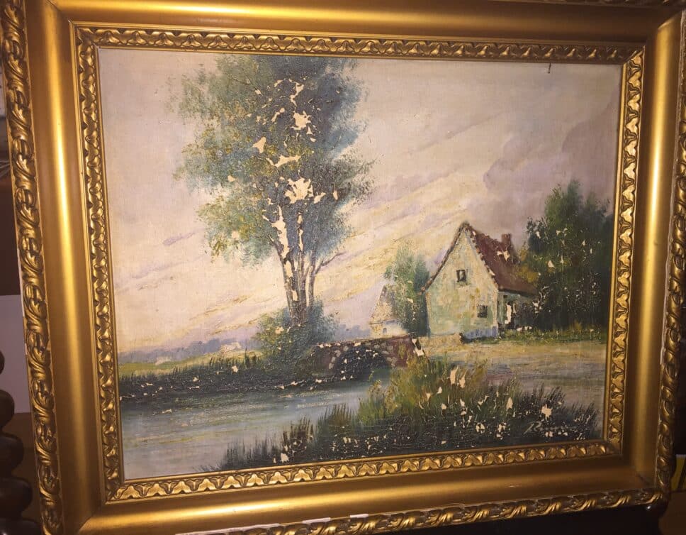 Peinture Tableau, Pastel: L’arbre du pont