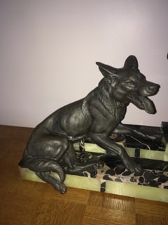 : Sculpture chien loup Louis Carvin