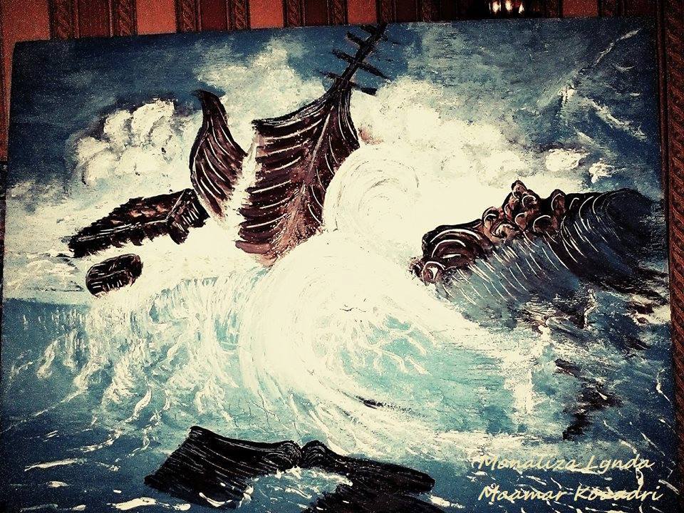 tableau Artiste Monaliza Lynda Maamar kouadri Paintings : Warath of the ocean