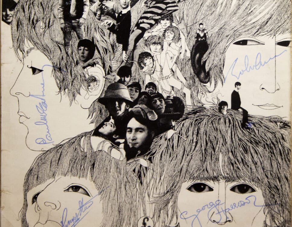 Autographes des 4 Beatles