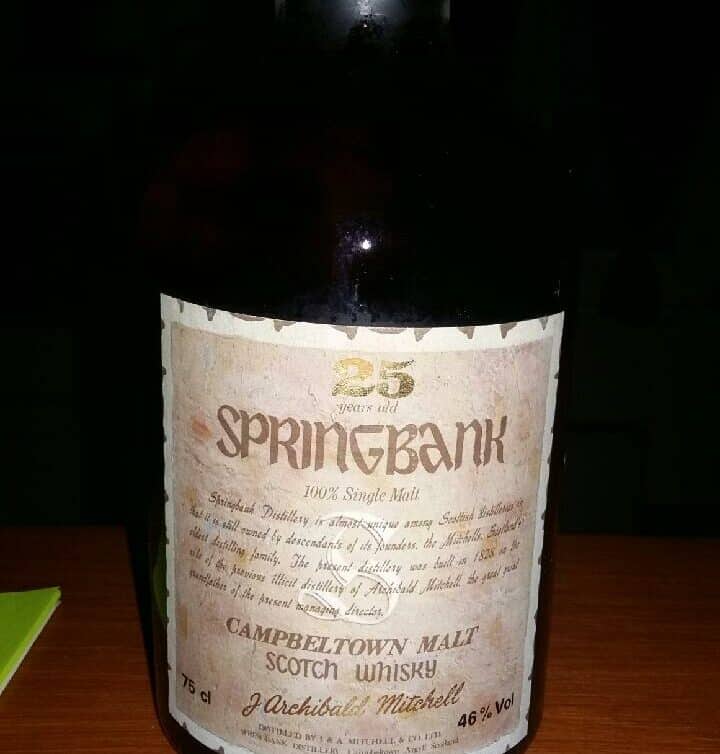 Vin Enchere: Whisky Springbank 25 ans