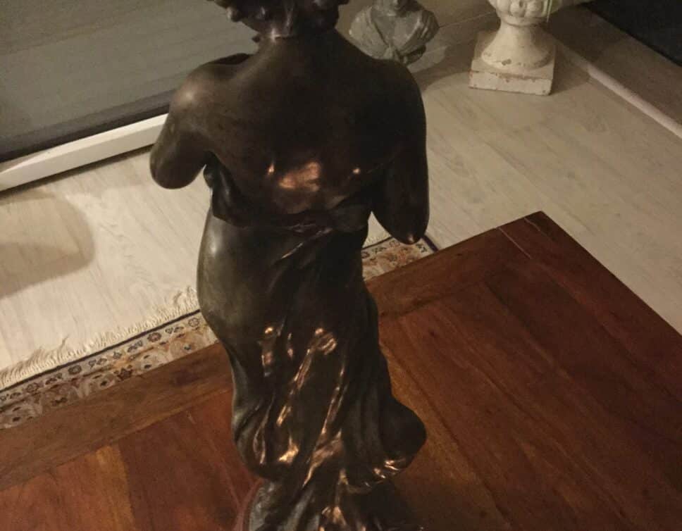 Sculpture en bronze l’oiseau blessé Hyppolyte Moreau