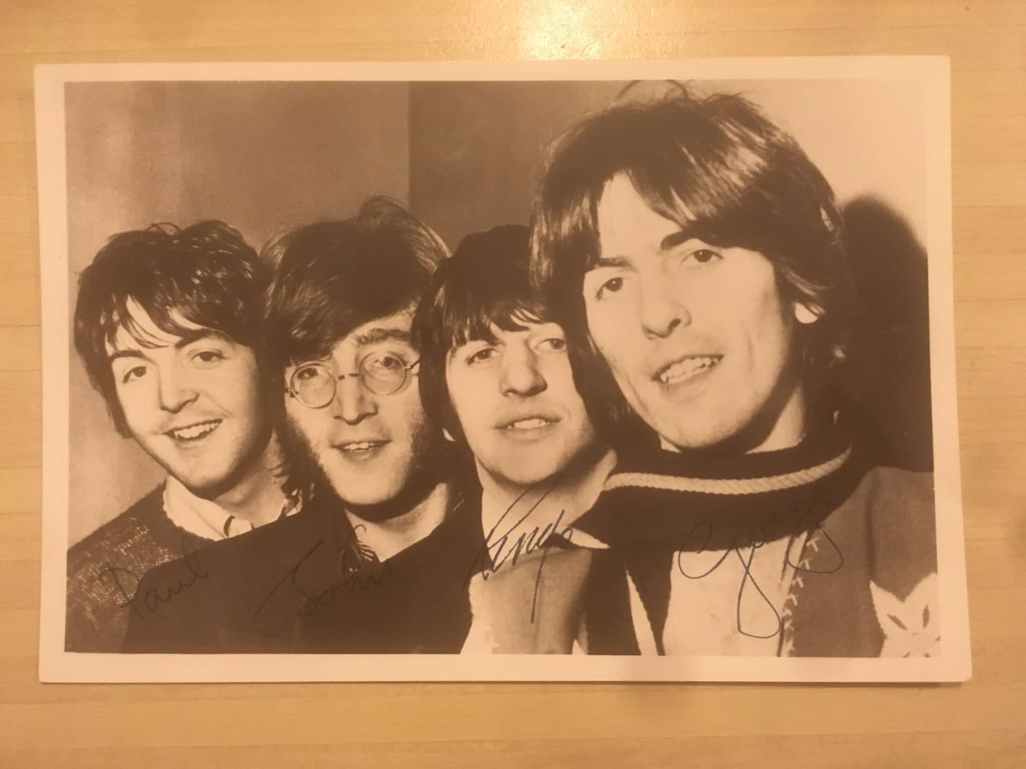 Carte signée Beatles