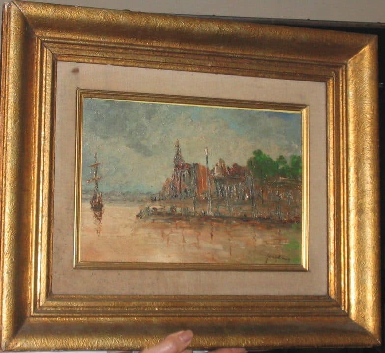 Peinture Tableau, Pastel: Marine de Jongkind