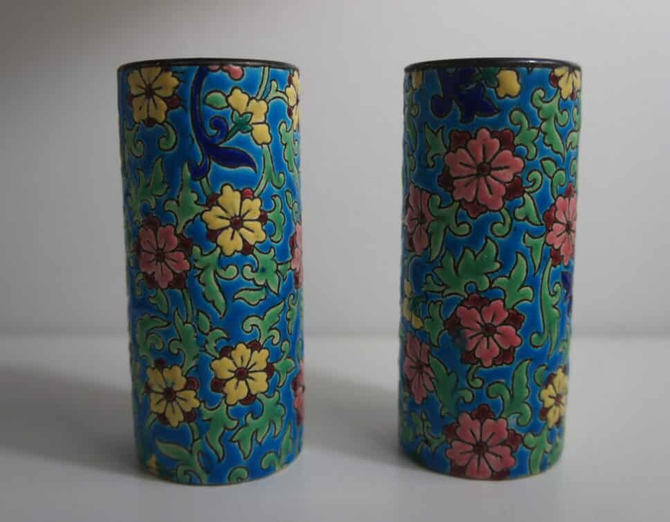 Vases Emaux de Longwy