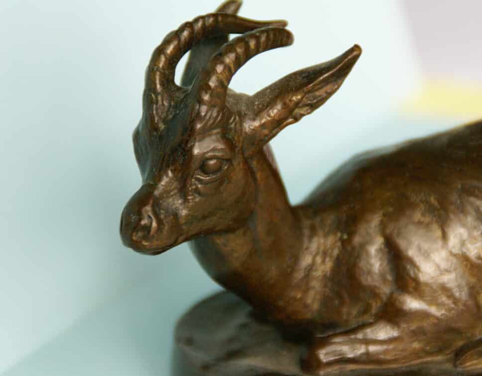 : E Fremiet; Bronze, la gazelle d’Alger