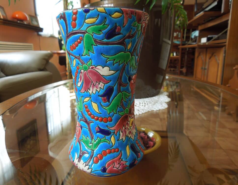 vase emaux de longwy