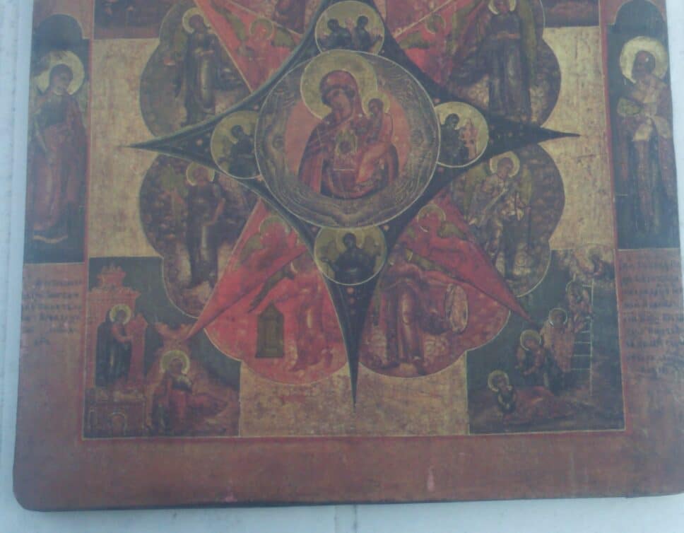 La Vierge au buisson ardent- icone russe 19e