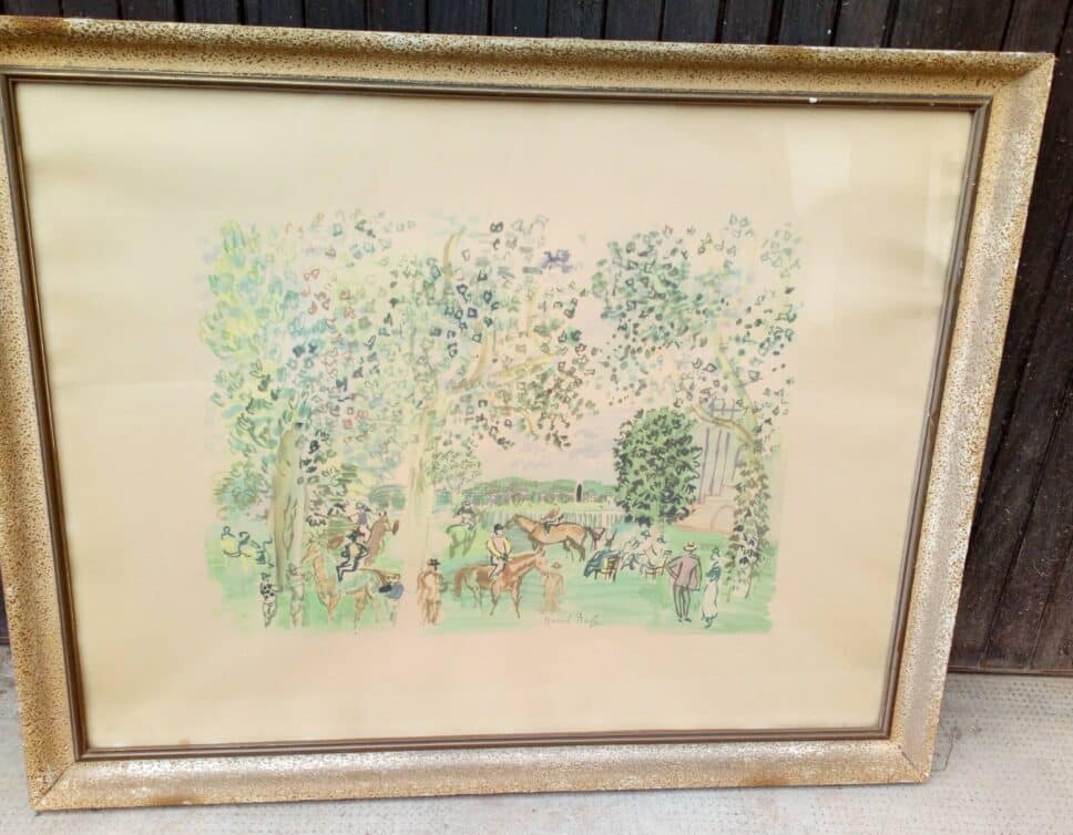 Peinture Tableau, Pastel: Tableau signé Raoul Dufy