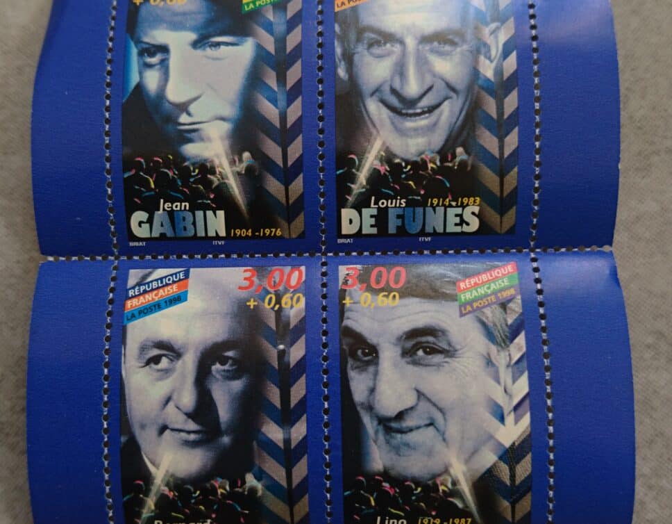 4 timbres représentant des vedettes de cinéma