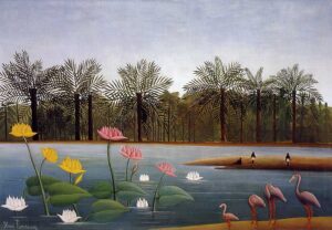 The Flamingoes (1907). Oil on canvas, 114 x 163.3 cm (44.8 x 64.2 in). Private collection Estimation Henri Rousseau gratuite