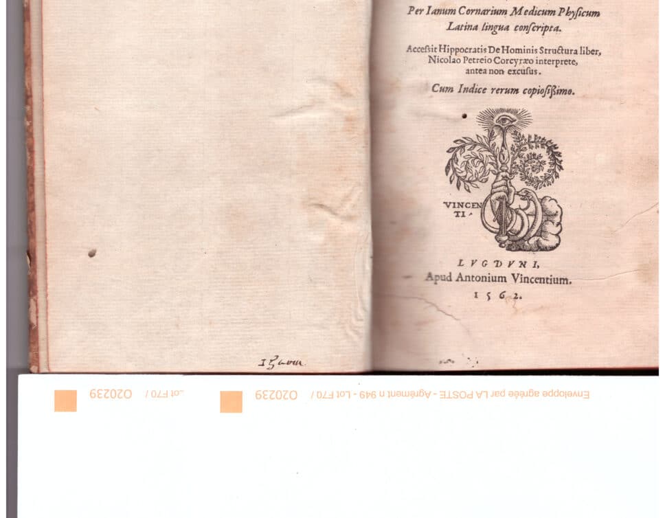Estimation Livre, manuscrit: Livre de Medecine Hippocratique tome 1 et 2