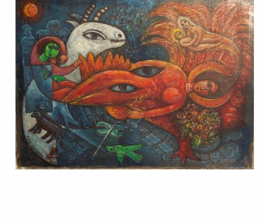 Peinture Tableau, Pastel: Marc Chagall