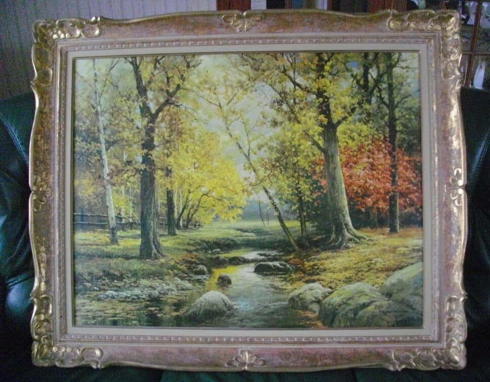 : Tableau Palette d’automne signé Robert Wood – reproduction sur toile signée Rober Wood