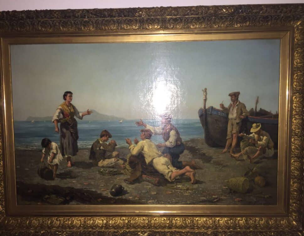 Peinture Tableau, Pastel: les pêcheurs