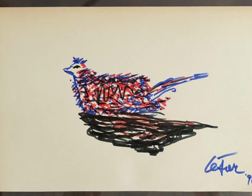 : Cesar – Oiseau – Marqueurs sur papier