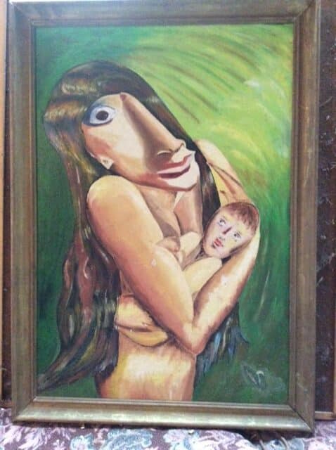 : Femme et enfant sur toile – Pablo Picasso- (1948/1949)