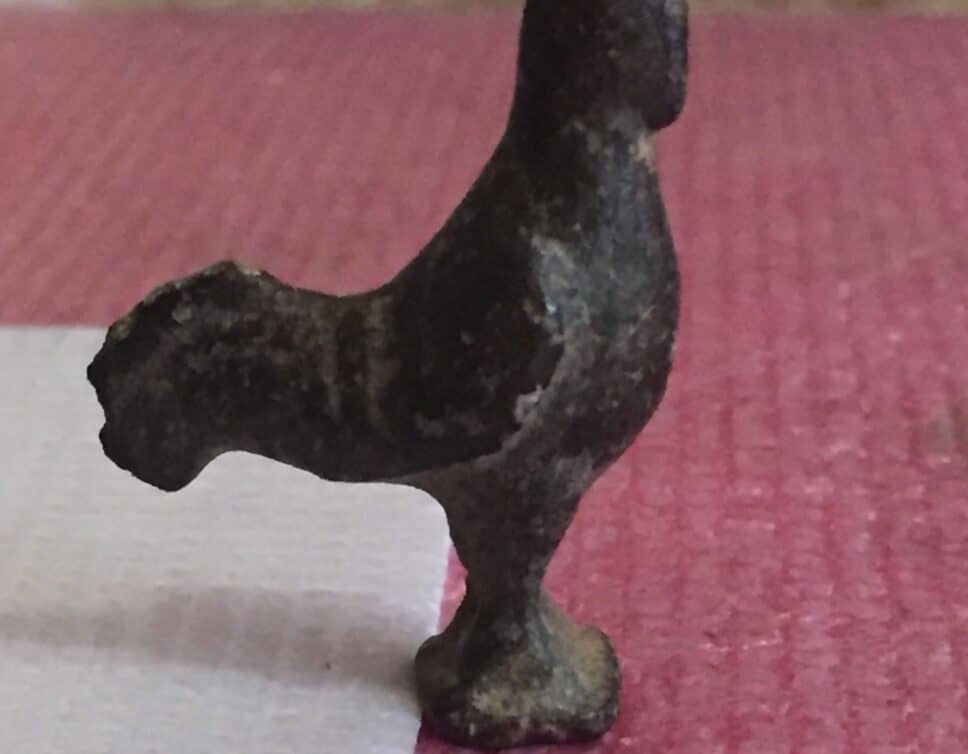 figurinne coq bronze
