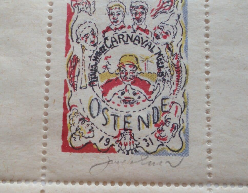 projet de timbre créer par James Ensor