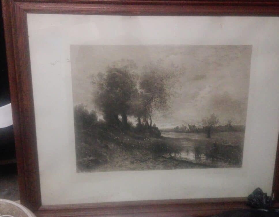 Lithographie jean baptiste camille corot