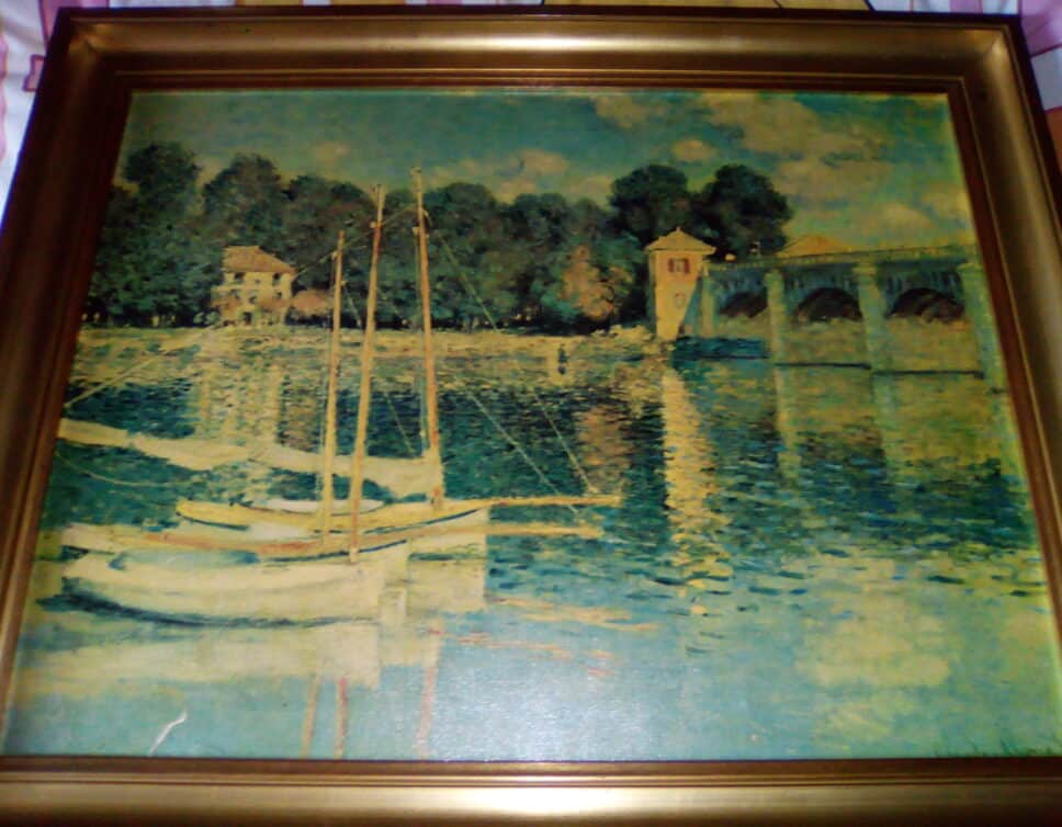 : Claude Monet,bord de l’eau,sur toile