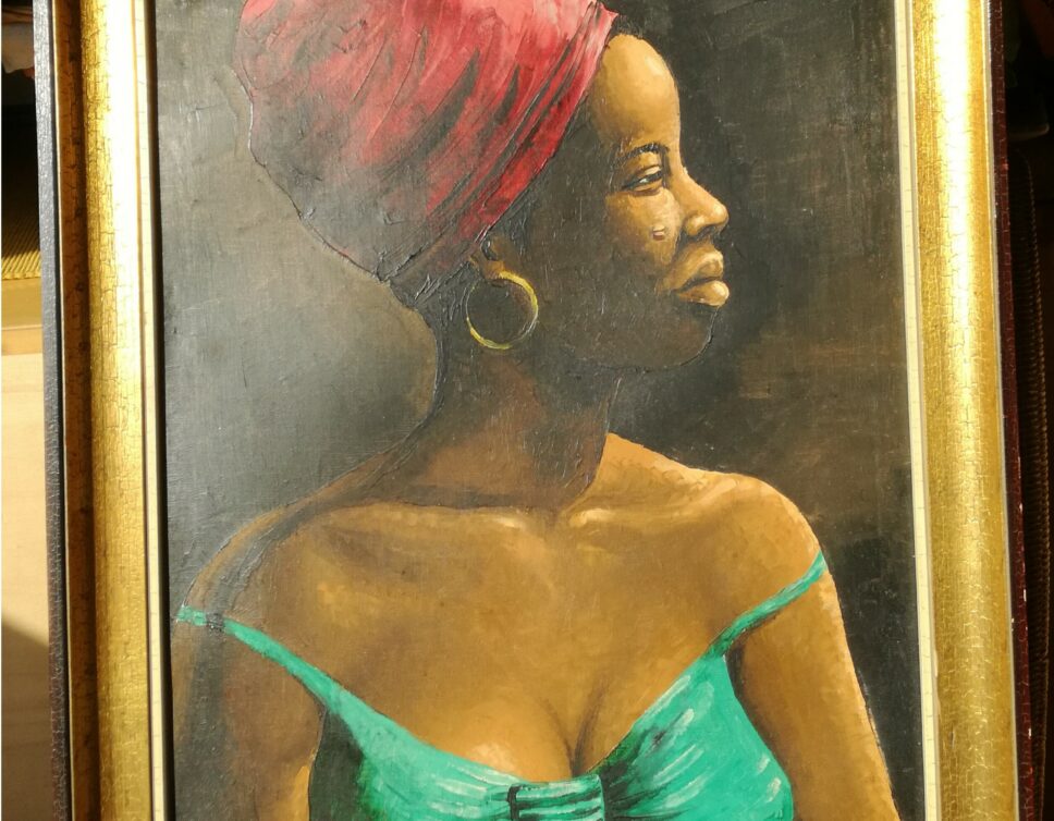 : femme africaine     g nauaka    sur toile