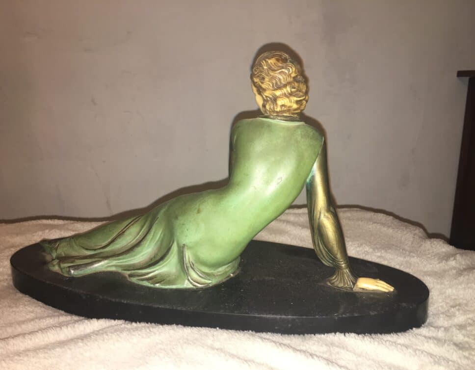 : Statue en bronze et ivoire