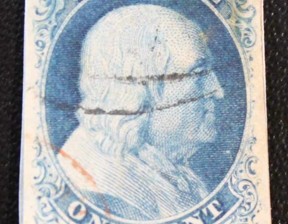 Timbre Benjamin Franklin 1851