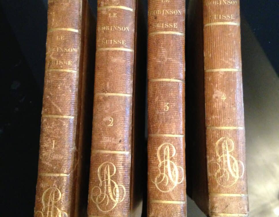 Estimation Livre, manuscrit: 4 tomes de  » Robinson suisse » de 1816
