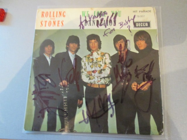 signatre des rolling stones sr disque 45t
