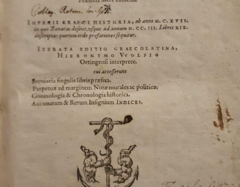 Estimation Livre, manuscrit: Nicetas CHONIATES / BYZANCE / PRISE DE CONSTANTINOPLE PUBLICATION : 1593