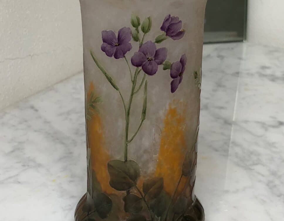 Vase Daum Nancy  16×8