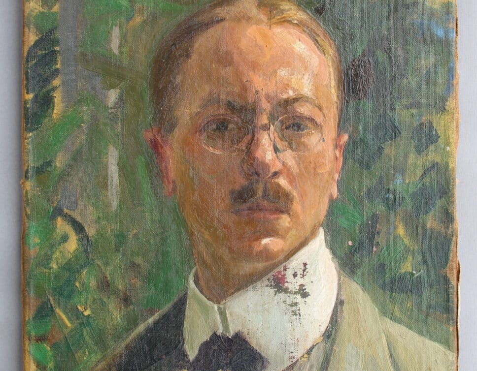 : Koloman (Kolo) Moser. Autoportrait. Huile sur toile. 1908 (?)
